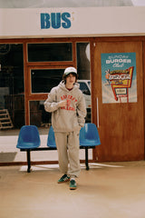 クラシックビッグロゴパーカ・グレー［ユニセックス］/ Classic Big Logo Unisex Gray Hoodie