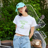 フラワークロップ半袖Tシャツ