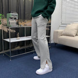 UI ブーツカットスリットパンツ / UI Bootcut Slit Pants (2 colors)