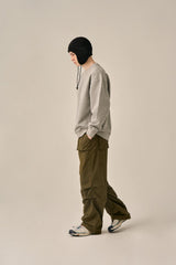 LETTERING LOGO BASIC SWEATSHIRT - GRAY