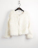 Lens quilted eco fur jacket