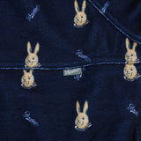 ロイヤルフリースフードジャケット / BSR2223FWJK103 ROYAL FLEECE HOODED JACKET MINI BEAR RABBIT NAVY