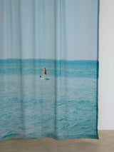 marine blue curtain
