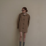 Beige Trench Half Coat