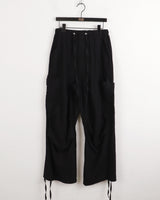 ウカシャーリングツーウェイジョガーリネンワイドカーゴパンツ / Uka shirring two-way jogger linen wide cargo pants
