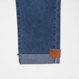 ストレートフィットロールアップ刺繍デニムパンツ / STRAIGHT FIT ROLL UP EMBROIDERY DENIM PANTS [6863]