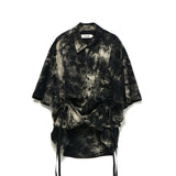 ブリーチダイングストラップシャツ / BLEACH DYEING STRAP SHIRT_BK