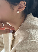[92.5silver] コットンパールピアス