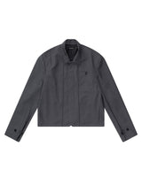 ヘムボタンクロップジャケット / Hem Button Crop Jacket (Gray)