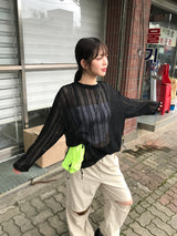 サマーパンチングニット