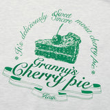 チェリーケーキ柄ジップアップフーディー／CHERRY CAKE PATTERN ZIP UP HOODIE [MELANGE GRAY]