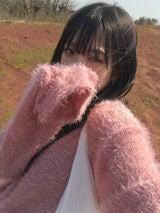 ヘアリーラウンドニットT