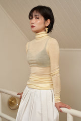 pearl grape earring - yellow
