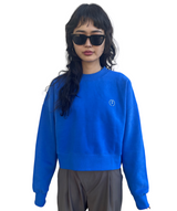 プリントクロップドスウェット/Print Cropped Sweat-BLUE
