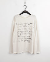 ブルーアレタリングビンテージ長袖Tシャツ / Brua lettering vintage long-sleeved T-shirt