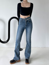 ウエストスリットブーツカットパンツ/no.2326 waist slit bootcut pants