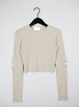 リブカットTシャツ/Rib Cut T-shirt (2color)