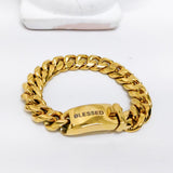 [BLESSEDBULLET]STEEL LINE CRUVE CHAIN BRACELET_ANTIQUE SILVER/ANTIQUE GOLD (6563026403446)
