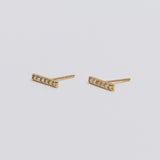 [single earring]14K gold cubic bar earring (6679716233334)