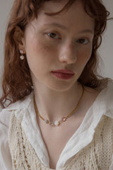 レトロムードビンテージサージカルチェーンネックレス/Retro mood vintage surgical chain necklace
