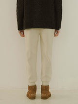 Lambswool knit jogger pants (6654566695030)