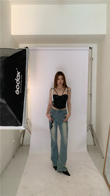 satin bustier strap top