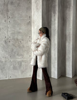 23FW ハニーフェイクファージャケットコート