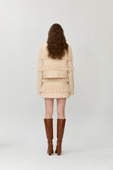 Fringe tweed jacket