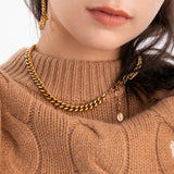 サージカルボールドチェーンネックレス/Surgical bold chain necklace