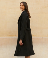 ウールブレンドローブコート/RCH wool blended robe coat black
