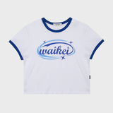 ウーマンヴィンテージロゴリンガーハーフスリーブTシャツ / Women vintage logo ringer half sleeve tshirts