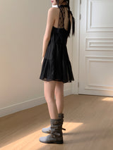 Chuse Chiffon Cancan Flare Sleeveless Mini Dress