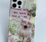 フラワーキャットフォーンハードケース / Flower Cat Phone Hard Case