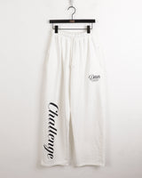 チャレンジピグメントレタリングワイドコットントレーニングパンツ / Challenges Pigment Lettering Wide Cotton Training Pants