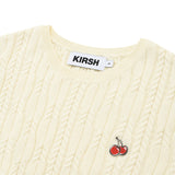 スモールチェリーケーブルクロップニット／SMALL CHERRY CABLE CROP KNIT [IVORY]