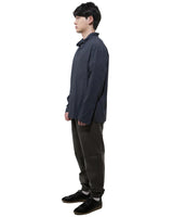 モックネックシャツ-NAVY （送料込）- WooStore