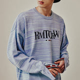 ボタンスリーブニット / BUTTON SLEEVE KNIT TOP_MELANGE SKY BLUE