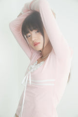 レースリボントップ (BABY PINK)