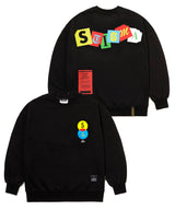 タイポオーバーサイズヘビースウェット/22 TYPO OVERSIZED HEAVY SWEAT CREWNECK BEIGE / BLACK
