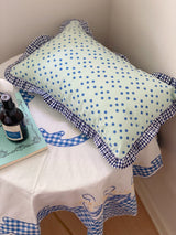 Candy Pop Checkered Frill Mini Cushion Cover Baby Pillow