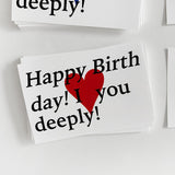 Happy birthday! I ♥ you deeply! Postcard (Classic Red) (6602756423798)