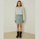 アズールショートカーディガン / Azure short cardigan (white)