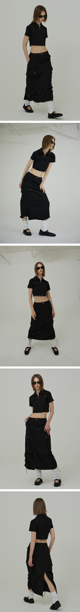 ガウススカート / GAUSS SKIRT IN BLACK