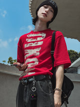 デアクションペイントハーフニット Tシャツ(3 color)