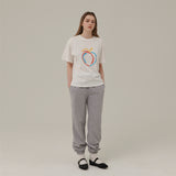 リラックスフィットピーチプリントTシャツ / RELAXED FIT PEACH PRINT T-SHIRT_WHITE