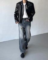 ボルトコートレザージャケット / OA bolt coated leather jacket (3 colors)