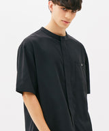 ONE POCKET MINIMAL COLLAR OVERFIT SHIRT (SAGE GEEN) (6585515212918)