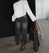 Crow's Belt SET Wide Jeans