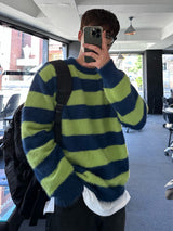 [premium] angora stripe knit
