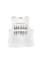 マイティースノースリーブTシャツ / My Teeth Sleeveless Tee WHITE